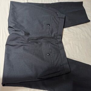 Zara Gray Trousers with Red Details